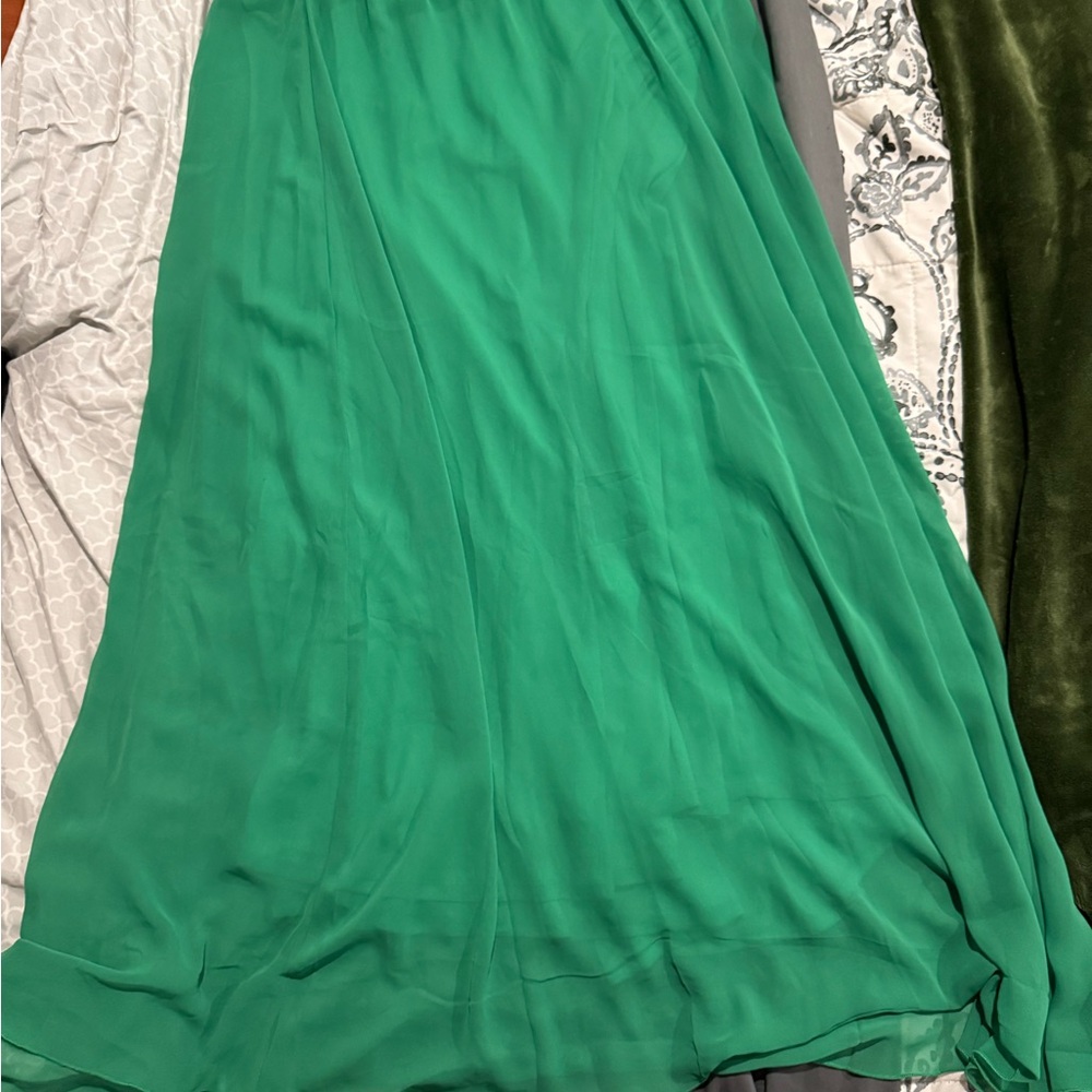 LulaRoe Green Women's Lucy Lined Skirt Size Large